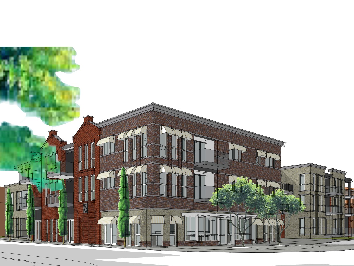 Nieuwbouw 19 appartementen bij grand-café De Viersprong